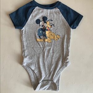 Disney Mickey Mouse & Pluto Kids 18 Month One Piece - Gray and Blue